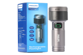 Philips Aircraft Aluminium Alloy 33.2cms Zoom LED Rechargeable Flashlight / Torch – 2500Lumens, 860m